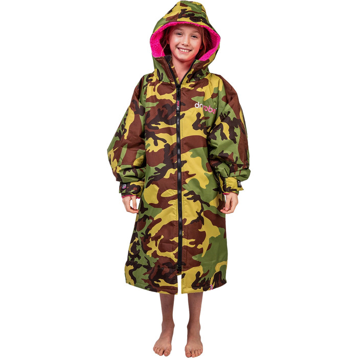 2024 Dryrobe Junior Advance Langrmelig ndern Robe V3 V3KSLSDA - Camo / Pink